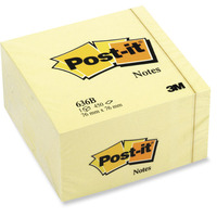 Post-it viestilappukuutio 76x76mm keltainen