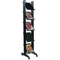 FREE STANDING LITERATURE HOLDER DISPLAY STAND - 5 SHELVES FOR A4 DOCUMENTS