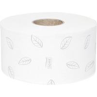 TORK T-BOX MINI 2-PLY RECYCLED WHITE TOILET ROLLS 100MM X 160M - PACK OF 12