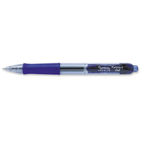 Lyreco Premium nyomógombos zselés toll, kék, 0,7 mm