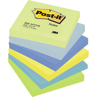 3M POST-IT NOTES COOL NEON RAINBOW 76X76MM - PACK 6