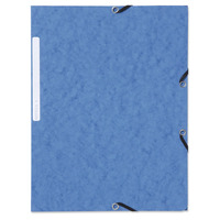 LYRECO PRESSBOARD BLUE A4/FOOLSCAP 3-FLAP FILES WITH ELASTIC - PACK OF 10