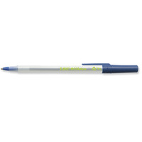 BIC ECOLUTIONS ROUND STICK BALL POINT PEN BLUE