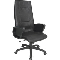OMEGALINE LEATHER MANAGEMENT CHAIR BLACK