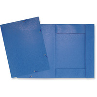 LYRECO PRESSBOARD BLUE A3 3-FLAP FILES WITH ELASTIC - PACK OF 5