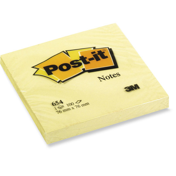 Karteczki samoprzylepne Post-it Żółte, 76x76mm, 100 karteczek