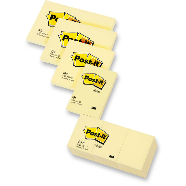 3M Post-It Notes 38X51Mm Canary Yellow - Pack Of 12