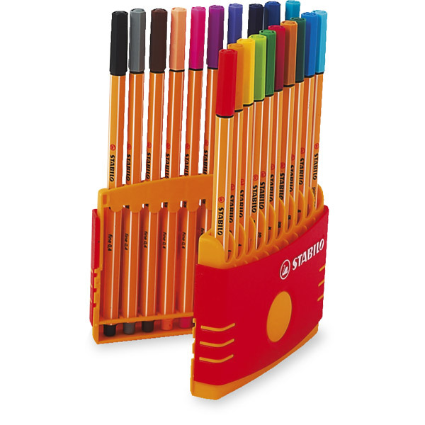 Stabilo Point 88 fineliners 0,4mm assorted colours - box of 20