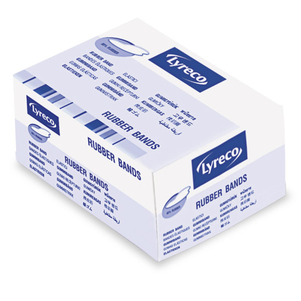 LYRECO RUBBER BANDS 2 X 80MM - BOX OF 100G