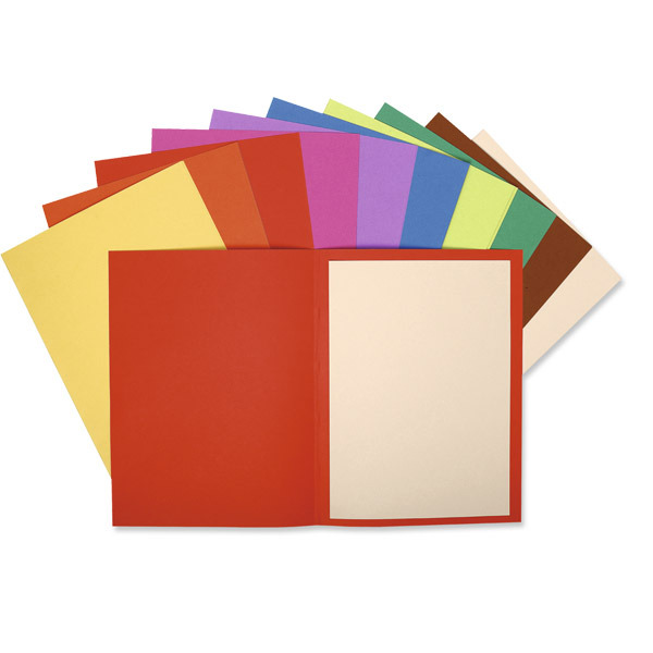 Exacompta FLASH Recycled A4 Square Cut Folders 220gsm, Assorted Colours Pack 100