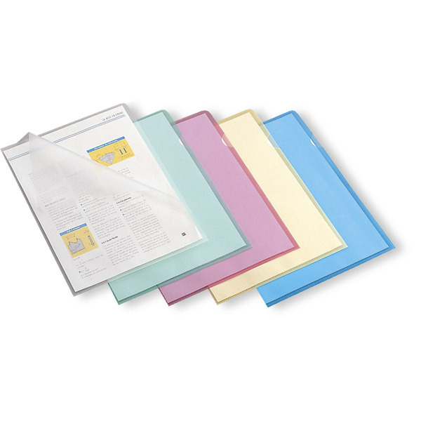 Lyreco L-mappen A4 PP 11/100e assorti - doos van 100