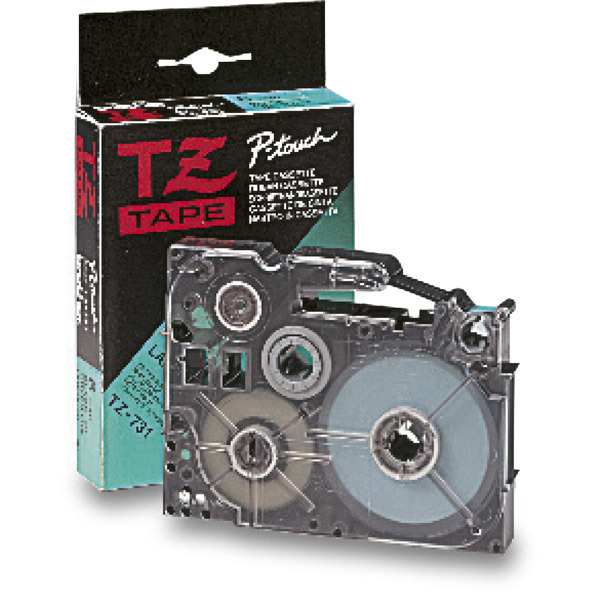Brother TZe121 etiketteerlint/tape 9mm zwart/transparant