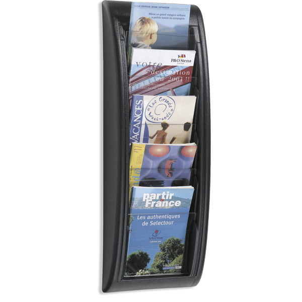 Wall Display Rack 650 X 228 X 95mm - Holds 5 X A5 Documents