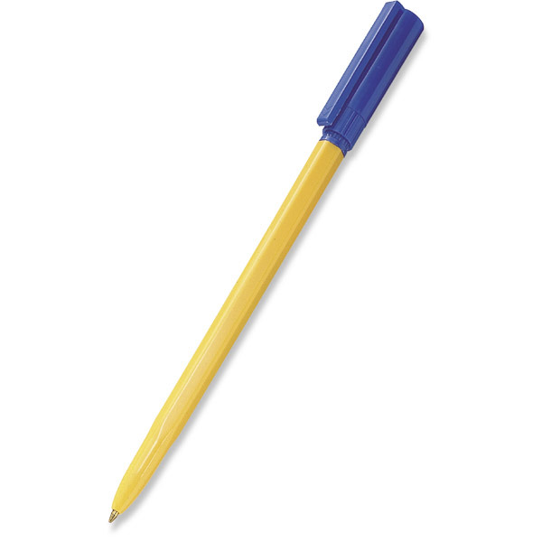 Długopis MICRON 0,5 mm, obudowa żółta, niebieski