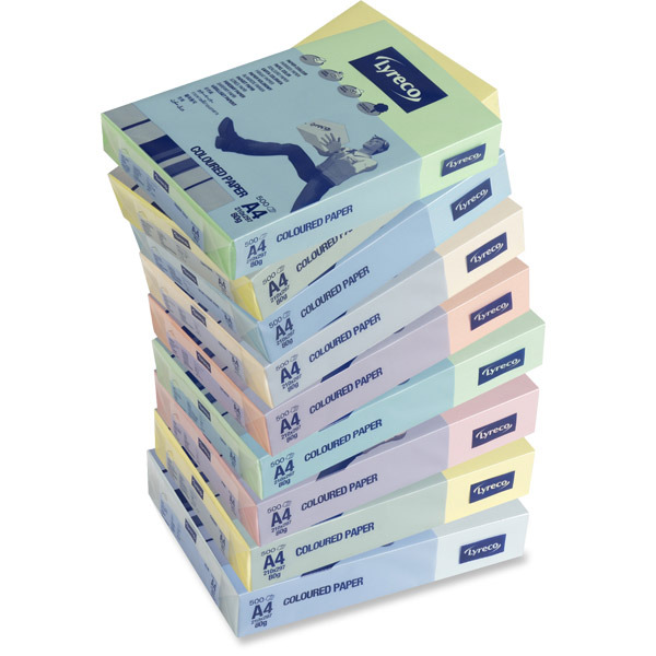 LYRECO PASTEL TINTED GREEN A4 PAPER 80GSM - PACK OF 1 REAM (500 SHEETS)