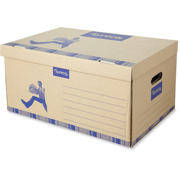LYRECO WHITE STORAGE BOXES 250 X 327 X 415MM - BOX OF 10