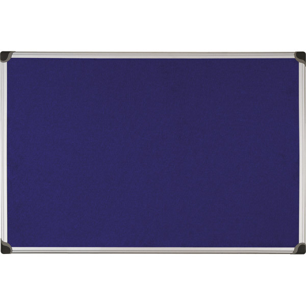 Tablero de anuncios de fieltro azul BI-OFFICE. dimensiones 900 x 1.200 mm