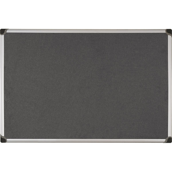 Tabuleiro de anuncios de feltro cinzento BI-OFFICE dimensões 900 x 1200 mm
