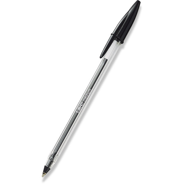 Bic Cristal ballpoint pen capped medium black
