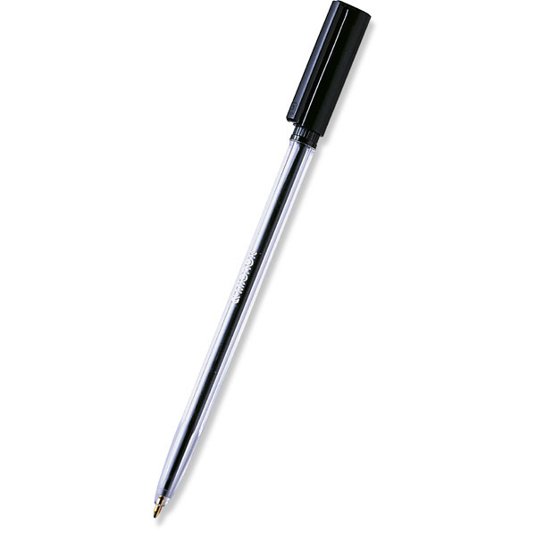 Długopis MICRON 0,7 mm, obudowa przezroczysta, czarny