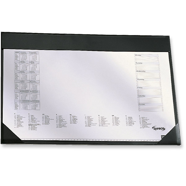 Lyreco Desk Mat 600 X 400Mm - Holds 25 Sheet Paper Pad With Printed Calendar