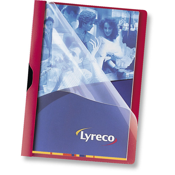 Lyreco clip folder A4 PP 30 pages red - pack of 5