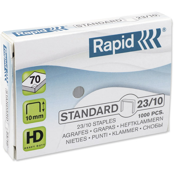 Rapid 23/10 Standard Staples - Box of 1000