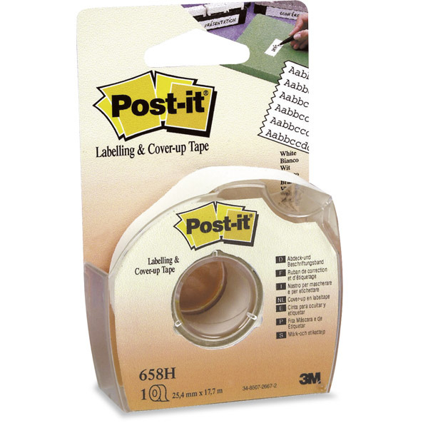 Fita ocultar e etiquetar Post-it em porta-rolos 25 mm x 17,7 m