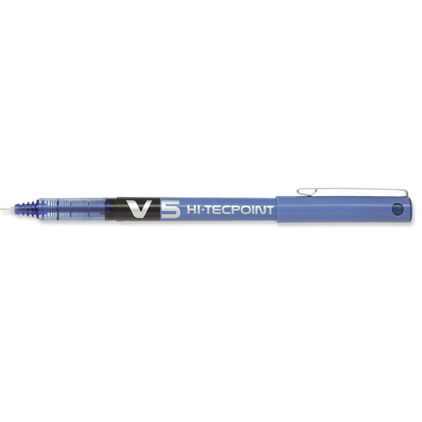 Pilot Hi-Tecpoint V5 Roller Ball Blue Pens 0.3mm Line Width - Box of 12