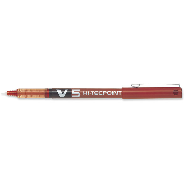 Pilot Hi-tecpoint V5 roller naaldpunt met dop 0,5mm rood