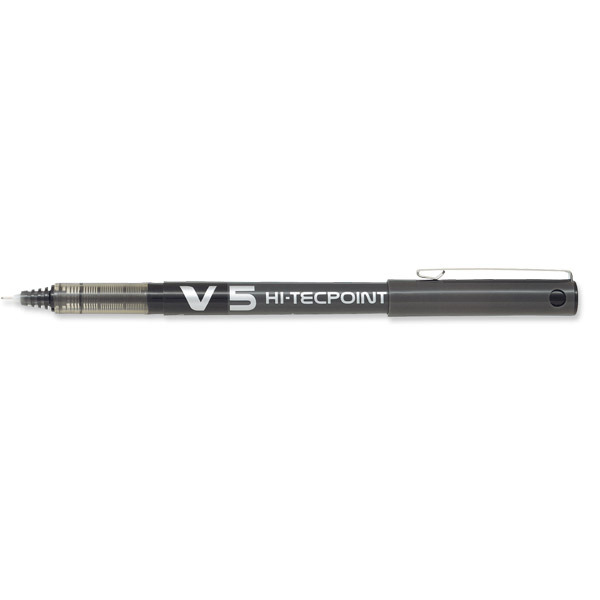 Pilot Hi-Tecpoint V5 Roller Ball Black Pens 0.3mm Line Width - Box of 12