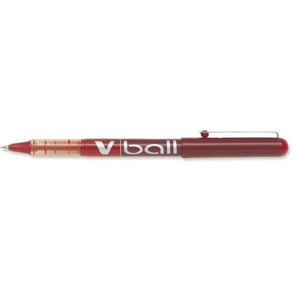 Pilot V-Ball Roller Ball Red Pens 0.3mm Line Width - Box of 12