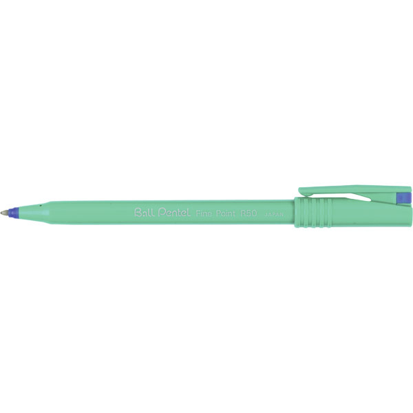 Roller Pentel Ball R50 - pointe plastique moyenne - bleu