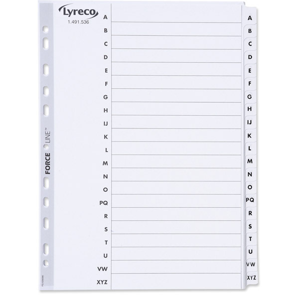 Lyreco alfabetische tabbladen karton 11-gaats
