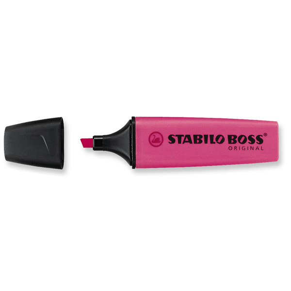 Marcador fluorescente color rosa STABILO BOSS