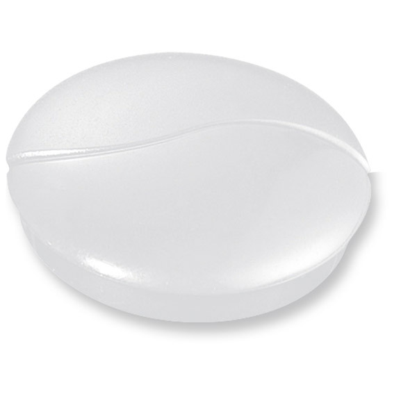 Pack de 3 imanes redondos en color blanco LYRECO diámetro: 37 mm