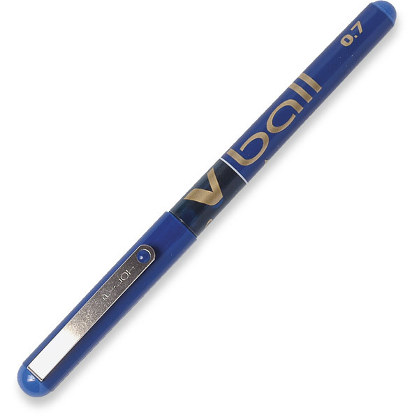 Pilot V-Ball Roller Ball Blue Pens 0.5mm Line Width - Box of 12
