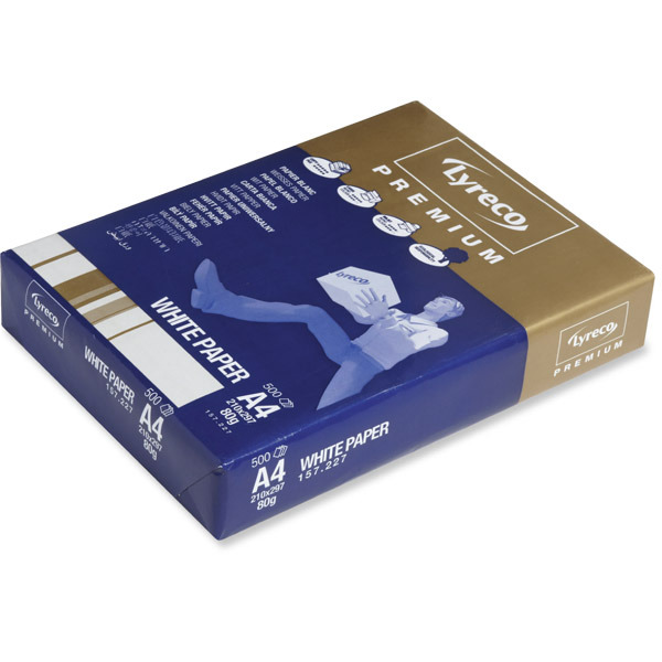 Lyreco Premium wit papier A4 80g - 1 doos = 5 pakken van 500 vellen