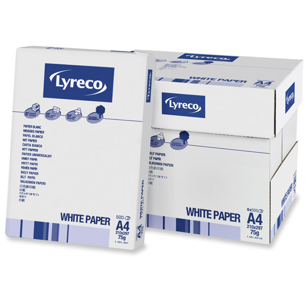LYRECO PAPER A4 75GR WHITE - REAM OF 500 SHEETS