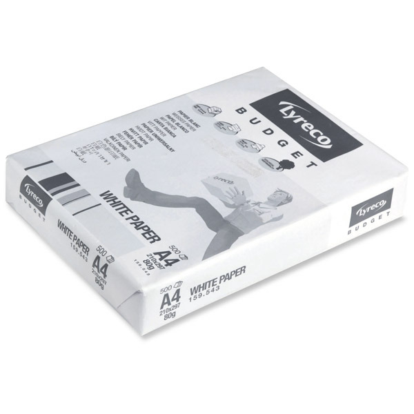 Lyreco Budget Copier White A4 Paper 80Gsm - Box Of 5 Reams (5 X 500 Sheets)