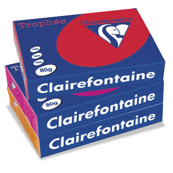 Clairefontaine Trophée 1771 coloured paper A4 80g fuchsia - pack of 500 sheets