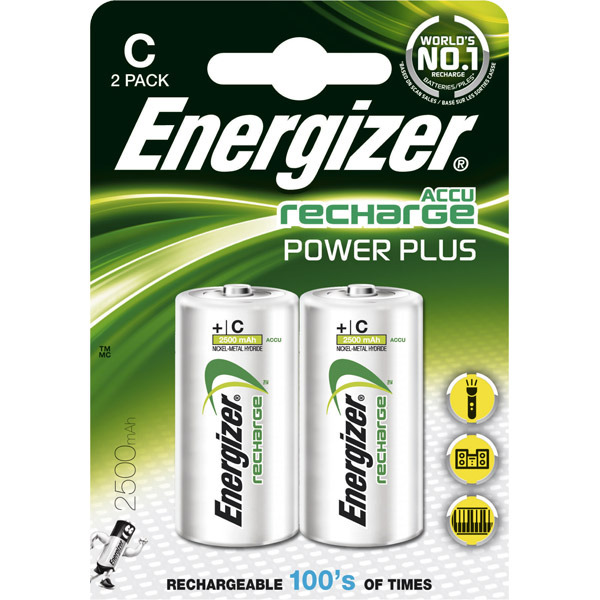 Pile rechargeable Energizer Power Plus C/HR14 - pack de 2