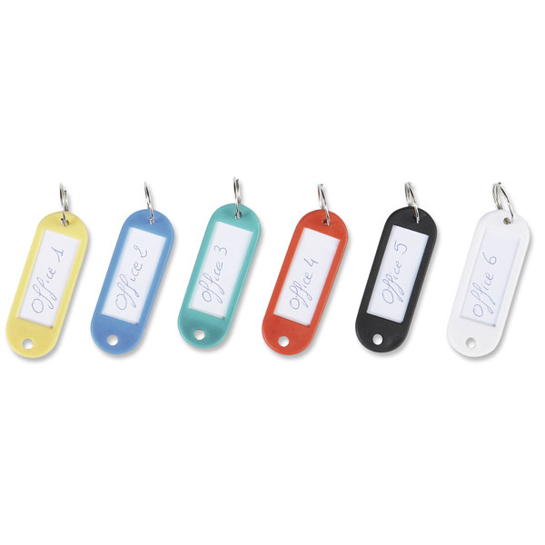 Key tags assorted colours - pack of 20