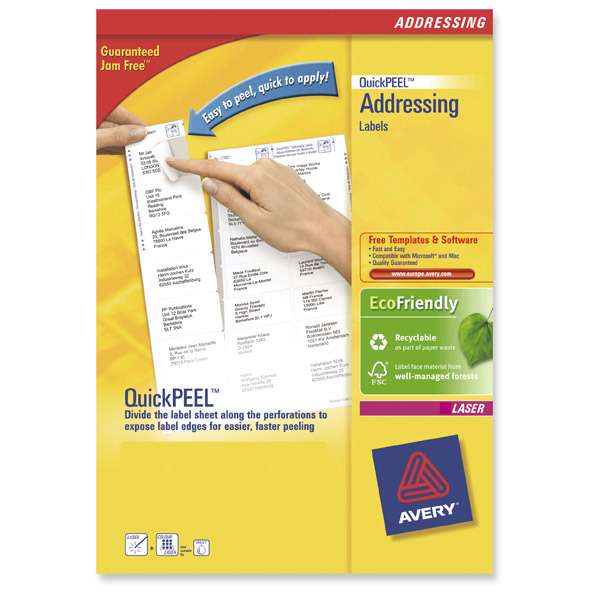 AVERY BLOCKOUT SHIPPING LASER ADDRESS LABELS L7168 - 199.6X143.5MM - BOX OF 200