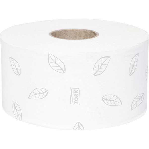 TORK T-BOX MINI 2-PLY RECYCLED WHITE TOILET ROLLS 100MM X 160M - PACK OF 12