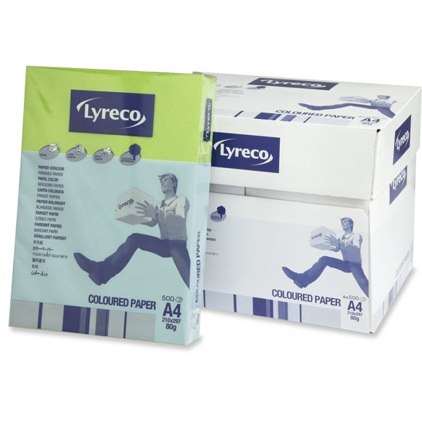 LYRECO INTENSE COLOURED PAPER A4 80G GREEN - REAM OF 500 SHEETS