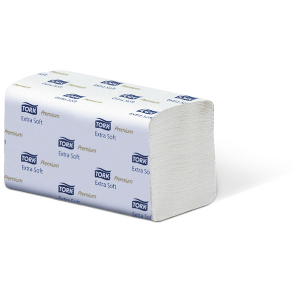Caixa de 21 packs de 100 toalhas TORK cor branca para TORK H12