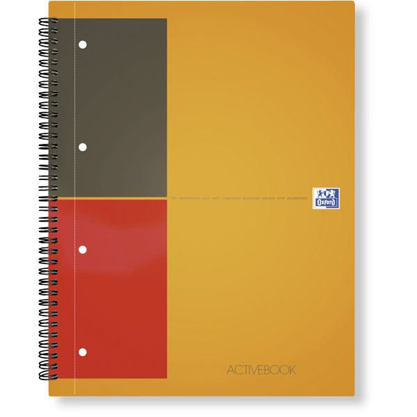 Cahier spirale Oxford Activebook A4+ - 160 pages - quadrillé