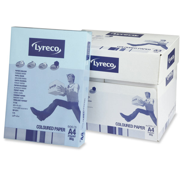 Lyreco coloured paper A4 80g dark blue - pack of 500 sheets