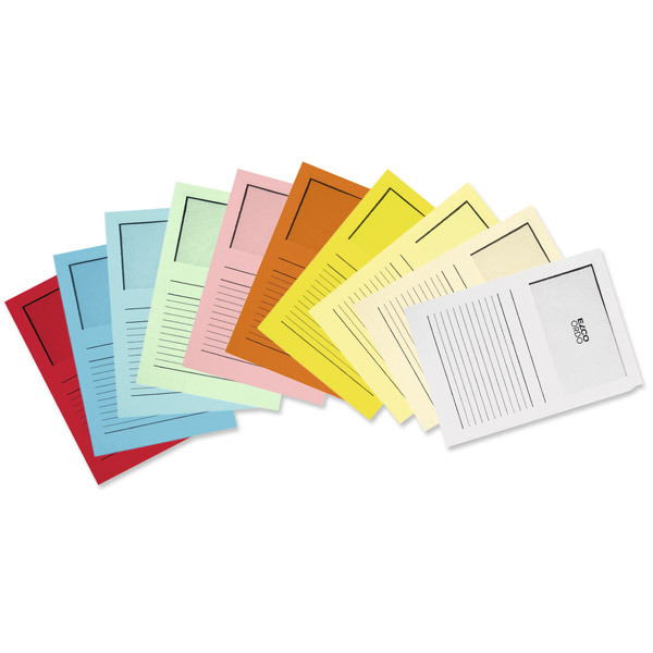 PAPERFLOW ELCO ORDO FILE WITH WINDOW ASSORTED COLOURS - PACK OF 100